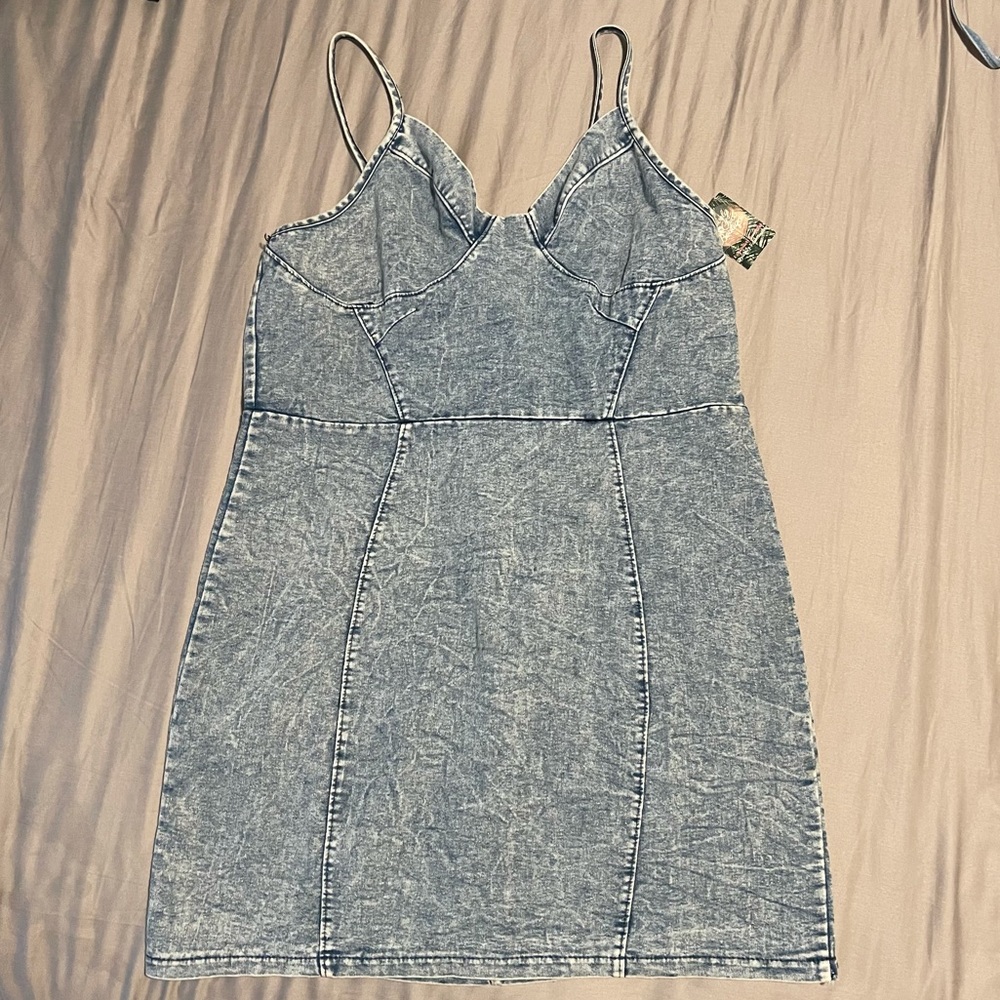 Mini blue jean dress